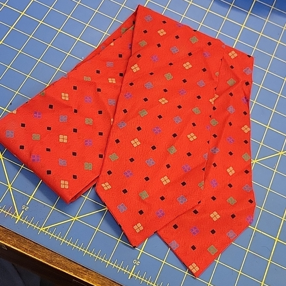 Mademoiselle Scarf 48" Length Vintage Print Red Neck Head Or Purse